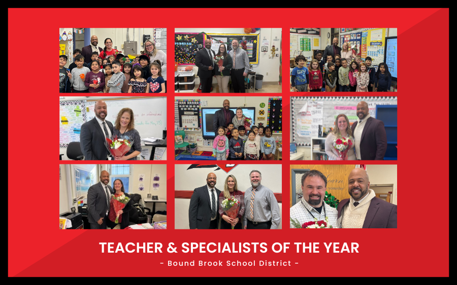 A collection of photos of all teacher/specialists of the year